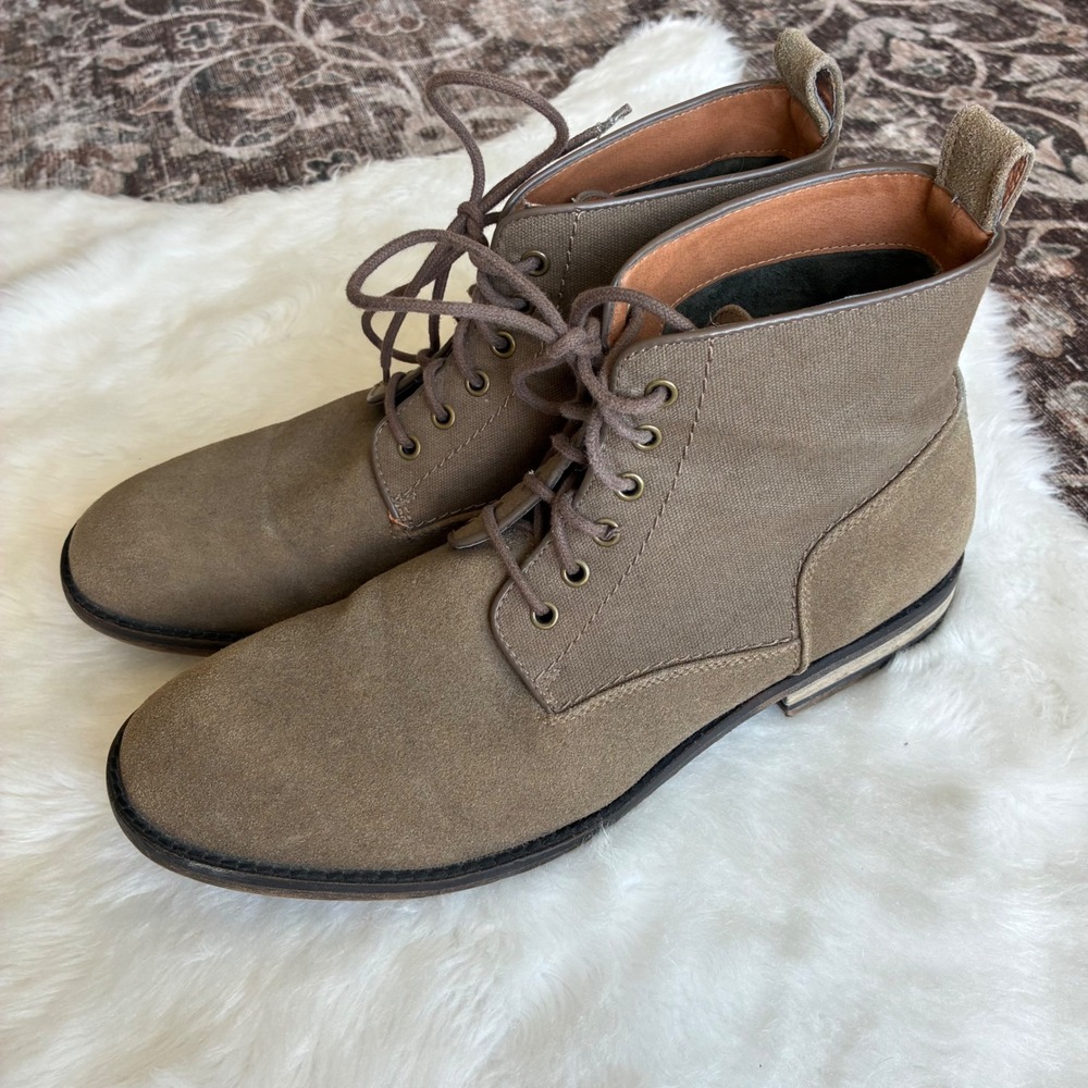 GUESS Mens Chukka Desert Boots Brown Taupe Lace Up Ankle GMEAMON Size 12